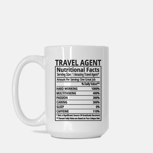 Travel Agent Facts Mug Deluxe 15 oz.